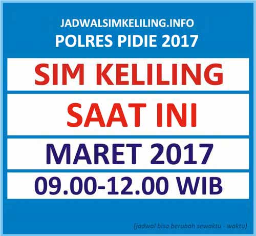 Jadwal SIM Keliling Polres Pidie Januari 2022