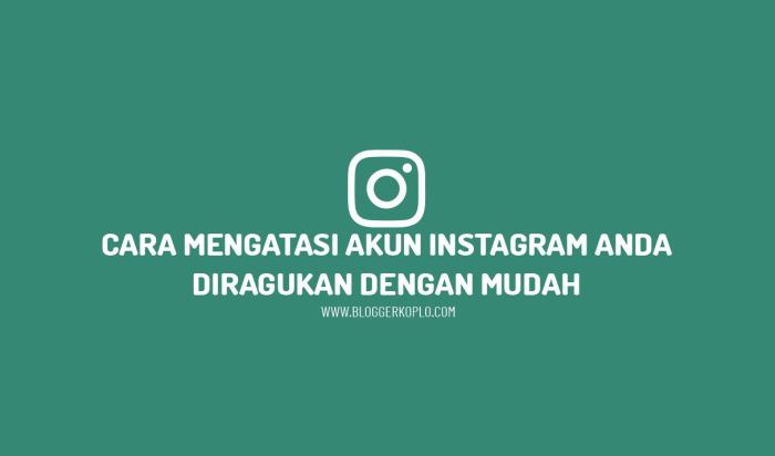 Penyebab akun anda diragukan instagram