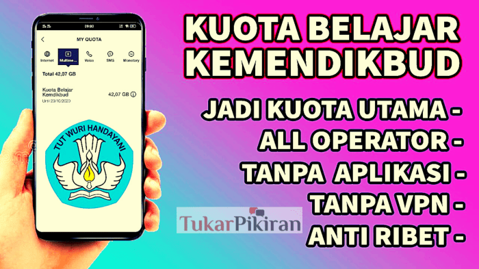 Cara mengubah kuota belajar menjadi kuota internet