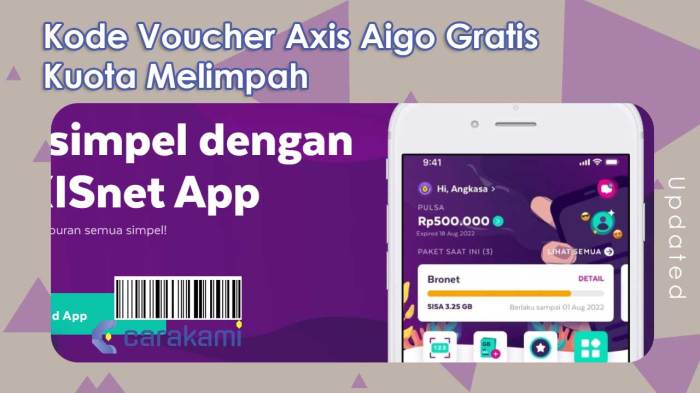 Kode voucher axis aigo