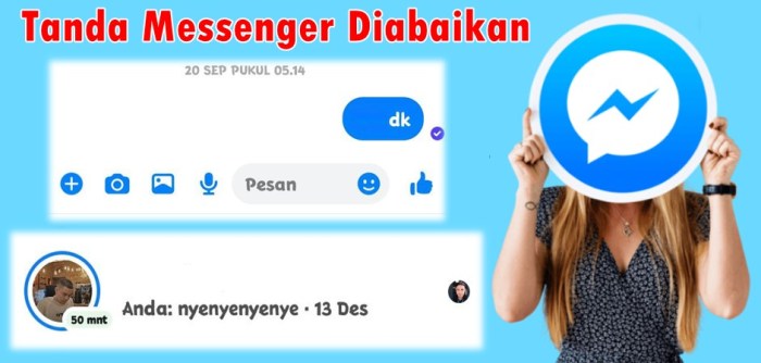 Tanda pesan messenger diabaikan