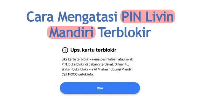 Livin mandiri terblokir