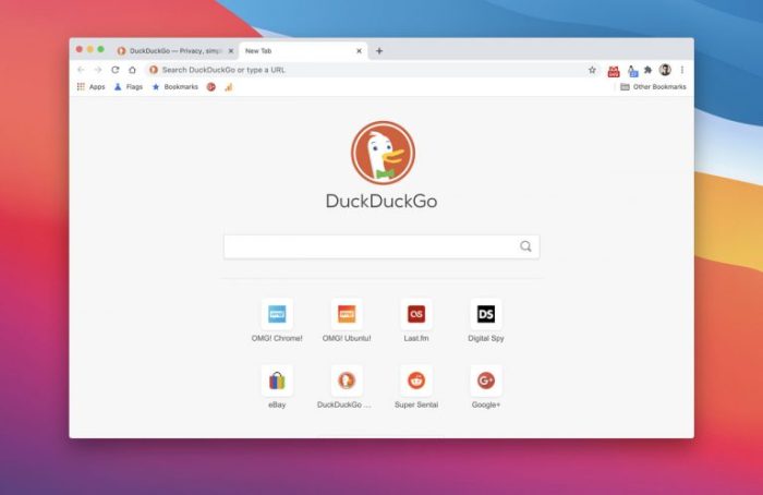 Masuk ke duckduckgo chrome