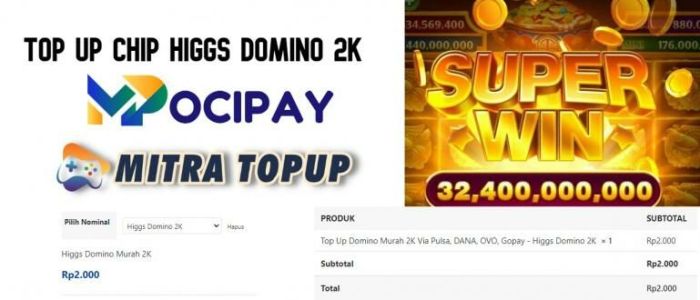 Top up domino murah 2k via pulsa