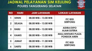 Jadwal SIM Keliling Johar Baru