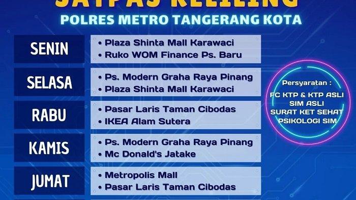 Jadwal Sim Keliling di Kecamatan Menteng